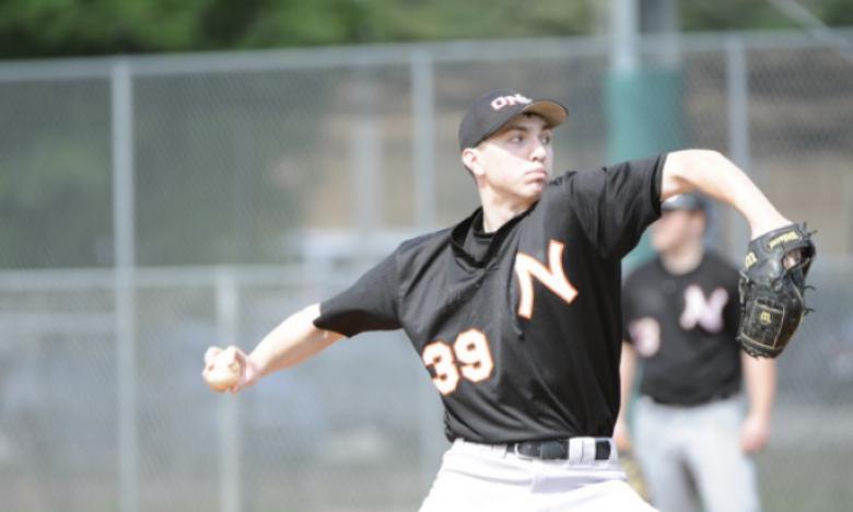 Freshman Luke Glischinski throws an inning during the spring break trip in Florida. (Lehigh Photo/ file)