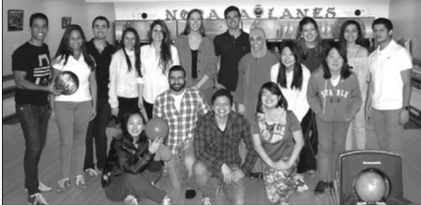 Students attend an event at the bowling alley put on by the World Student Organization (Northern Review photo/Khadijah Bagais)
