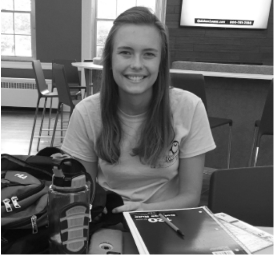 Mechanical Engineering senior Allison Hudson relies on the common necessities to help her through her busy days (Northern Review photo/Dominic Turnea).