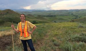 Jennifer Moore stands in beautiful Wyoming. (photo/Jennifer Moore)