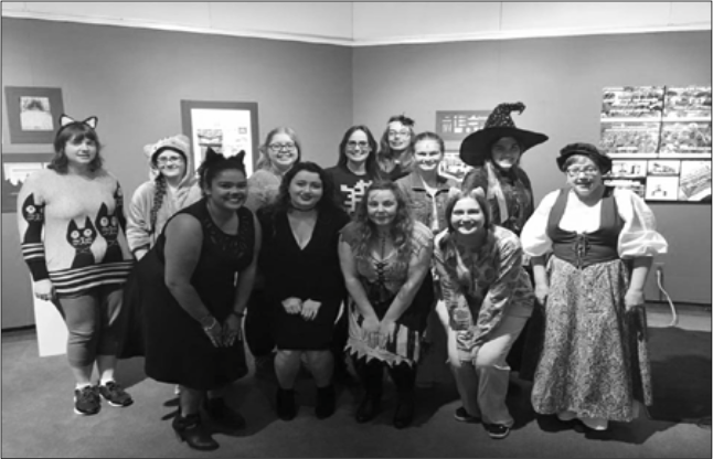 Members of Polaris dress up in a variety of costumes for the Rapid Fire Reading (Northern Review photo/Grace Huff).