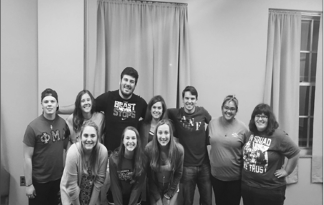 The Odyssey team at Ohio Northern University pose for a group photo before fall break (Northern Review photo/Dominic Turnea).
